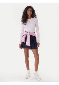 Tommy Jeans Bluzka DW0DW20178 Różowy Slim Fit. Kolor: różowy. Materiał: bawełna #2