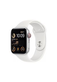 APPLE - Smartwatch Apple Watch SE 2022 GPS + Cellular 44mm Silver Alu Sport Biały (MNQ23EL/A). Rodzaj zegarka: smartwatch. Kolor: biały. Styl: sportowy #1