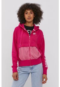Nike Sportswear - Bluza. Kolor: różowy. Materiał: dzianina. Wzór: nadruk