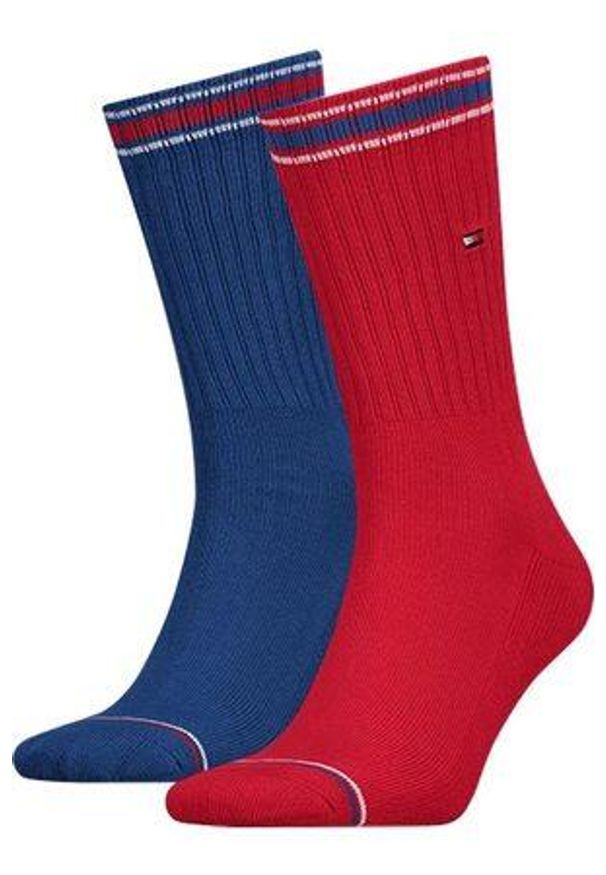 ZEAGLE - Tommy Hilfiger Skarpetki Sportowe Męskie 39-42 z Bawełny. Kolor: wielokolorowy. Materiał: elastan, poliamid, bawełna
