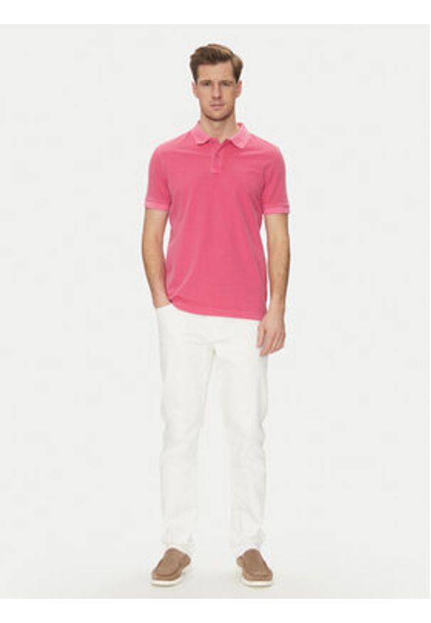 JOOP! Jeans Polo 15 JJJ-02Ambrosian 30045619 Różowy Modern Fit. Typ kołnierza: polo. Kolor: różowy. Materiał: bawełna