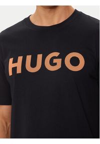 Hugo T-Shirt Dulivio 50513309 Czarny Regular Fit. Kolor: czarny. Materiał: bawełna