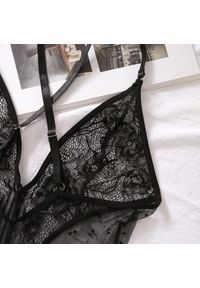 Intica - Koronkowe body na romantyczne wieczory Gretl. Kolor: czarny. Materiał: koronka. Wzór: koronka #5