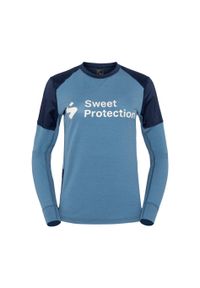 Damska koszulka z długim rękawem z wełny merino Sweet Protection Hunter. Kolor: niebieski. Materiał: wełna. Długość rękawa: długi rękaw. Długość: długie. Sport: kolarstwo #1