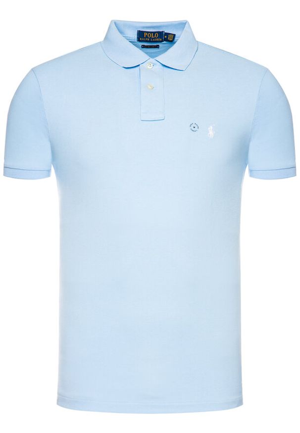 Polo Ralph Lauren Polo Core Replen 710782592 Niebieski Custom Slim Fit. Typ kołnierza: polo. Kolor: niebieski. Materiał: bawełna
