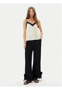 Vero Moda Top Denise 10329790 Beżowy Regular Fit. Kolor: beżowy. Materiał: wiskoza