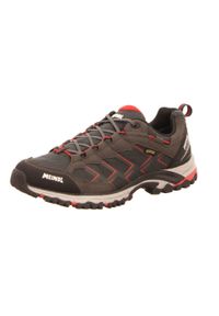 MEINDL - Buty trekkingowe męskie Meindl Caribe Gtx. Okazja: na co dzień. Zapięcie: sznurówki. Kolor: czerwony, szary, wielokolorowy. Materiał: materiał. Szerokość cholewki: normalna. Technologia: Gore-Tex