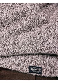 Big-Star - Sweter męski melanżowy brązowy Waltero 804. Okazja: na co dzień. Kolor: brązowy. Materiał: jeans, dzianina. Wzór: melanż. Styl: casual, klasyczny, elegancki
