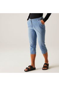 Regatta - Bayletta damskie spodnie capri. Kolor: niebieski. Sport: turystyka piesza #1