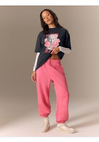 4f - 4F T-shirt loosez nadrukiem damski - czarny L. Kolor: czarny. Materiał: materiał. Wzór: nadruk. Styl: vintage #2