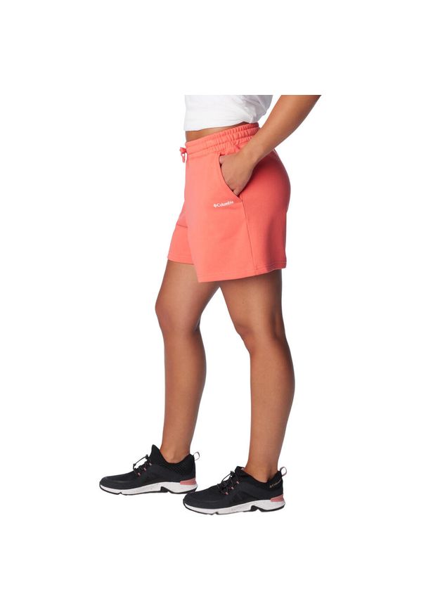columbia - Spodenki sportowe damskie Trek French Terry Wmns Shorts. Kolor: różowy. Materiał: bawełna, poliester