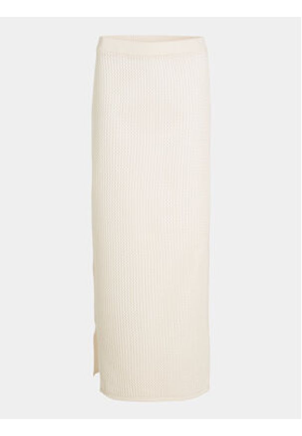 Tommy Jeans Spódnica maxi Open Stitch DW0DW17878 Écru Regular Fit. Materiał: bawełna