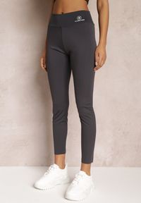 Renee - Ciemnoszare Legginsy z Gumką w Talii z Długimi Nogawkami Somys. Kolor: szary. Materiał: dzianina. Długość: długie #3