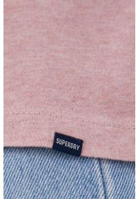 Superdry longsleeve bawełniany kolor różowy. Okazja: na co dzień. Kolor: różowy. Materiał: bawełna. Długość rękawa: długi rękaw. Wzór: gładki. Styl: casual #4
