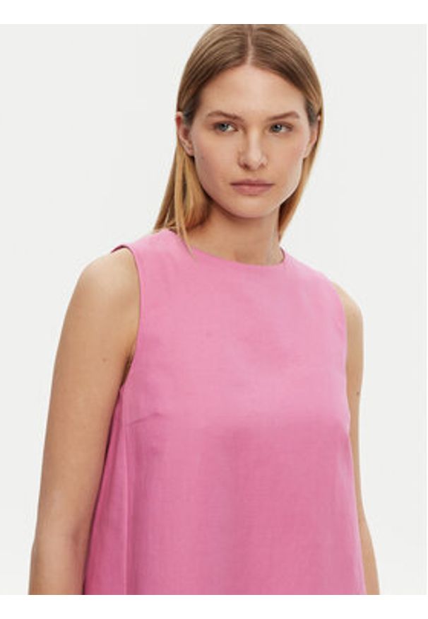 Weekend Max Mara Sukienka codzienna Racer 2515221102 Różowy Regular Fit. Okazja: na co dzień. Kolor: różowy. Materiał: bawełna. Typ sukienki: proste. Styl: casual