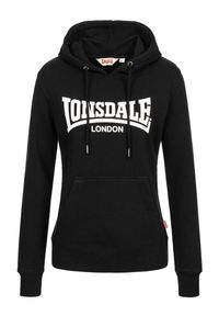 Bluza damska z kapturem Lonsdale Flookburgh. Typ kołnierza: kaptur. Kolor: czarny #2