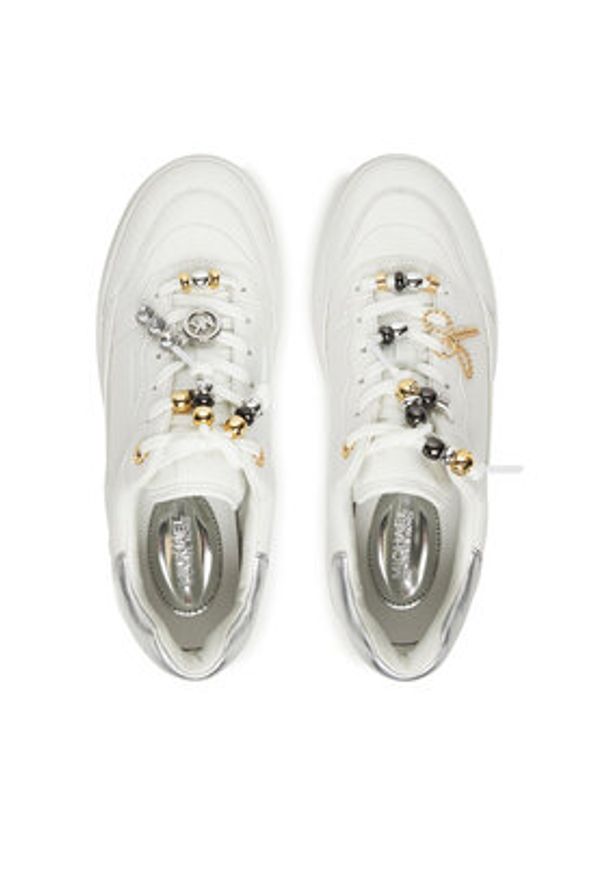 MICHAEL Michael Kors Sneakersy Hayes 43F5HYFS2L Biały. Kolor: biały. Materiał: skóra