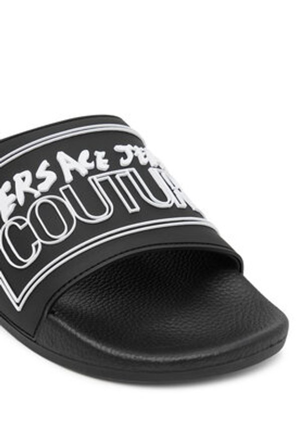 Versace Jeans Couture Klapki 79YA3SQ3 ZSC22 899 Czarny. Kolor: czarny