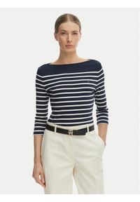 TOMMY HILFIGER - Tommy Hilfiger Bluzka New Cody WW0WW40589 Granatowy Slim Fit. Kolor: niebieski. Materiał: bawełna #1