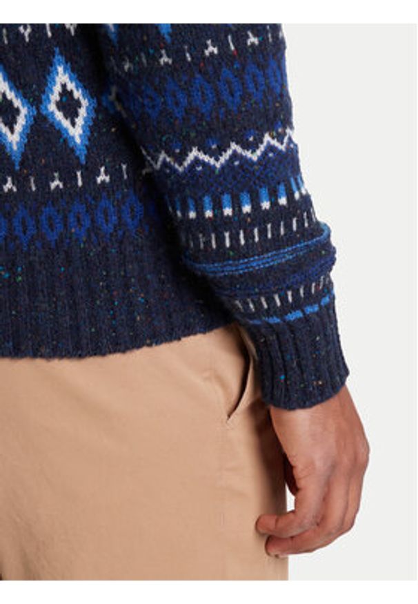 United Colors of Benetton - United Colors Of Benetton Sweter 1137K107V Niebieski Regular Fit. Kolor: niebieski. Materiał: wełna