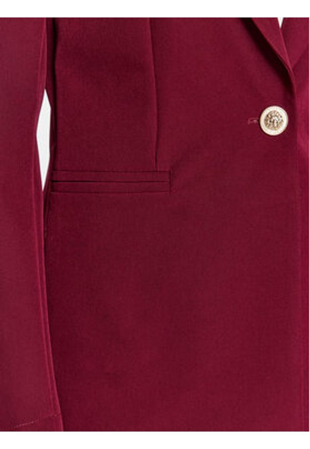 Maryley Marynarka 23IB187/41GI Bordowy Regular Fit. Kolor: czerwony. Materiał: syntetyk