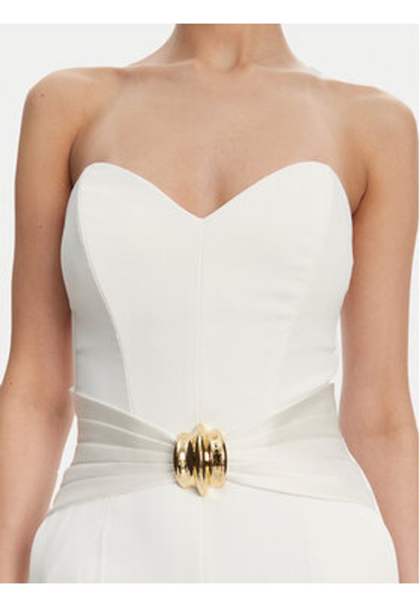 Elisabetta Franchi Kombinezon TU-039-51E2 Biały Regular Fit. Kolor: biały. Materiał: syntetyk