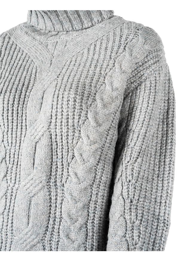 Silvian Heach Sweter | PGA22004MA | Kobieta | Szary. Typ kołnierza: golf. Kolor: szary. Materiał: nylon, elastan, akryl, wełna, poliester. Wzór: aplikacja, ze splotem
