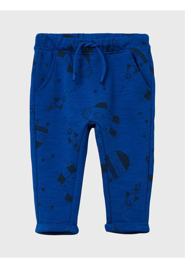 OVS Spodnie dresowe 1582450 Granatowy Regular Fit. Kolor: niebieski. Materiał: bawełna