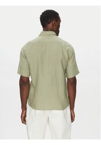 Marc O'Polo Koszula M23 7428 41002 Zielony Regular Fit. Typ kołnierza: polo. Kolor: zielony. Materiał: len
