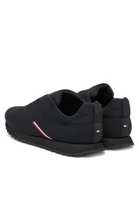 TOMMY HILFIGER - Tommy Hilfiger Sneakersy New Runner Eva Corpo Knit FM0FM05648 Czarny. Kolor: czarny. Materiał: materiał #6