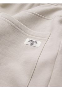 Ombre Clothing - Spodnie męskie dresowe typu jogger - jasnobeżowe V1 OM-PABS-0173 - XXL. Okazja: na co dzień. Kolor: beżowy. Materiał: dresówka. Wzór: aplikacja. Styl: casual #3