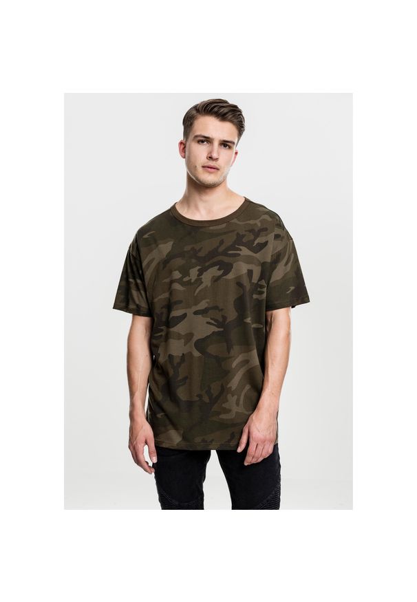 Urban Classics - Koszulka Urban Classic Oversized camo. Kolor: zielony, brązowy, wielokolorowy