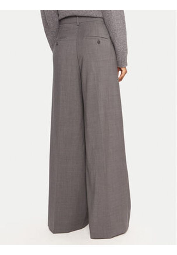 Weekend Max Mara Spodnie palazzo Adelfi 2525136072 Szary Wide Leg. Kolor: szary. Materiał: wełna