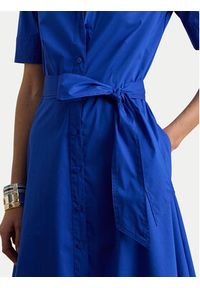 Lauren Ralph Lauren - LAUREN RALPH LAUREN Sukienka koszulowa 200748950020 Niebieski Regular Fit. Kolor: niebieski. Materiał: bawełna. Typ sukienki: koszulowe #3