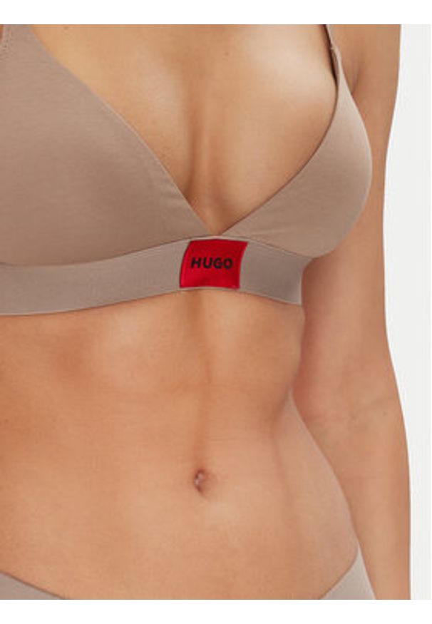 Hugo - HUGO Biustonosz braletka Red Label 50469647 Beżowy. Kolor: beżowy. Materiał: bawełna