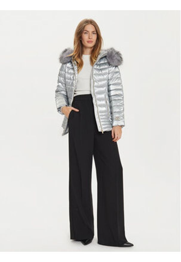 Marciano Guess Kurtka puchowa 4BGL01 7176A Srebrny Regular Fit. Kolor: srebrny. Materiał: syntetyk