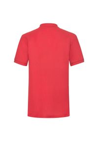 FRUIT OF THE LOOM - Męska Koszulka Polo O Wysokiej Gramaturze. Typ kołnierza: polo. Kolor: czerwony