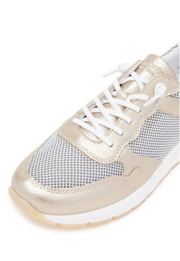 Remonte Sneakersy D2G03-90 Złoty. Kolor: złoty. Materiał: materiał