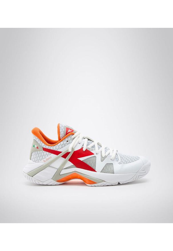 Buty tenisowe damskie Diadora B.Icon AG. Kolor: biały, szary, pomarańczowy, wielokolorowy. Sport: tenis