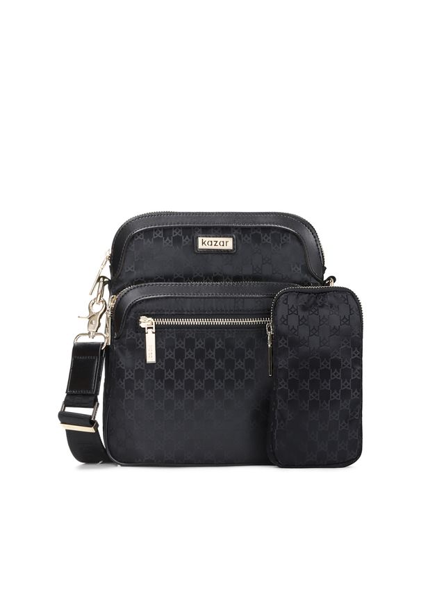 Kazar - Czarna listonoszka damska. Kolor: czarny. Materiał: skórzane. Styl: casual