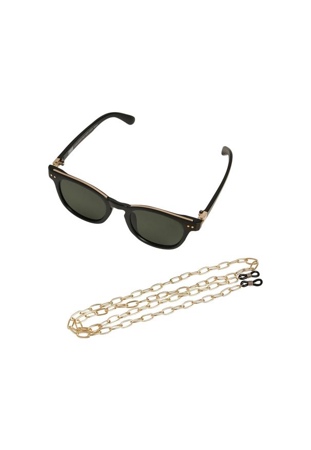 Urban Classics - Okulary Przeciwsłoneczne Unisex Dla Dorosłych Z Łańcuszkiem. Kolor: żółty, wielokolorowy, czarny. Sport: turystyka piesza