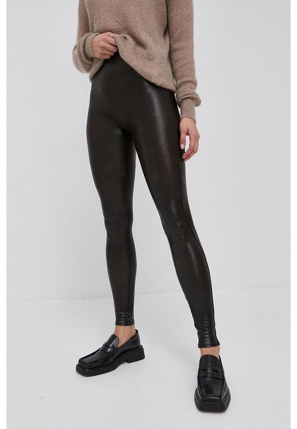 Spanx - Legginsy. Kolor: brązowy. Materiał: dzianina