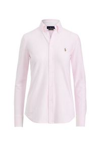 Polo Ralph Lauren Koszula Oxford 211664416 Różowy Slim Fit. Typ kołnierza: polo. Kolor: różowy. Materiał: bawełna #3