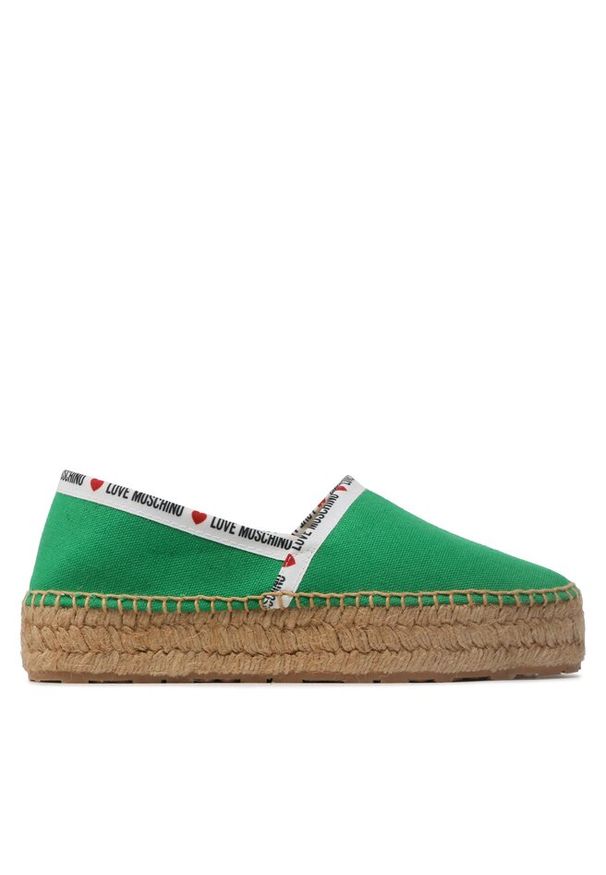 Love Moschino - Espadryle LOVE MOSCHINO. Kolor: zielony