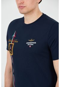 Aeronautica Militare - AERONAUTICA MILITARE Granatowy t-shirt Frecce Tricolori Short Sleeve. Kolor: niebieski #7