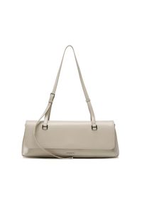 Calvin Klein Torebka Ck Swing Shoulder Bag Lg-Pat K60K610936 Beżowy. Kolor: beżowy. Materiał: skórzane