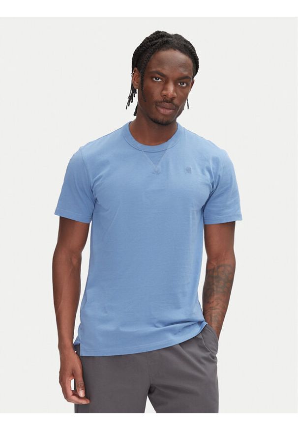G-Star RAW - G-Star Raw T-Shirt Nifous D24449-336 Błękitny Regular Fit. Kolor: niebieski. Materiał: bawełna