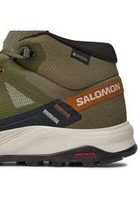 salomon - Salomon Trekkingi Outrise Mid GORE-TEX L47143600 Khaki. Kolor: brązowy. Materiał: materiał. Technologia: Gore-Tex. Sport: turystyka piesza #6