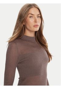 Hugo - HUGO Sweter Slumy_B 50543045 Beżowy Slim Fit. Kolor: beżowy. Materiał: wiskoza #5