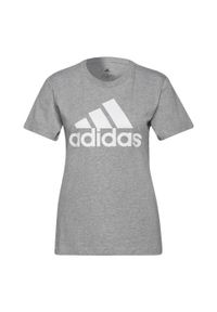 Adidas - LOUNGEWEAR Essentials Logo Tee. Kolor: szary, wielokolorowy, biały